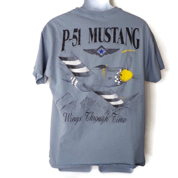 Blackbird Brand P51-Mustang Men's T-Shirt Size Large - Picture 3 of 5